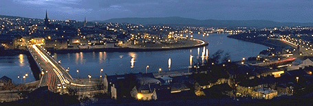 Derry at night
