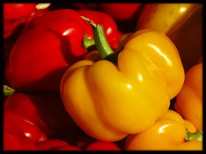 Red and yellow peppers add a wonderful rich sweetness