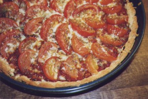 A tomato tart is also delicious and inexpensive to make